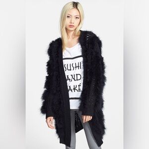 J.O.A. feather cardigan